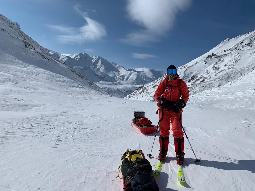 Stefano Gregoretti in spedizione. Foto arch. Gregoretti