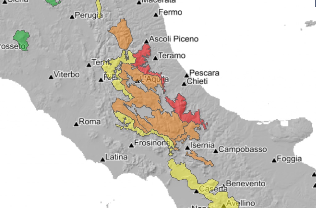 allerta valanghe, appennino