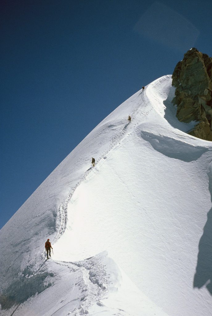 MONTE BIANCO DISCESA DALL