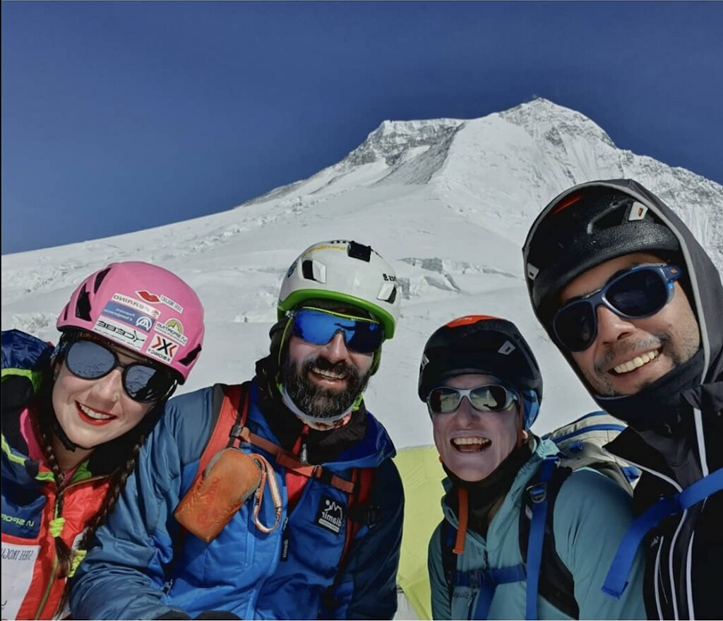 Dhaulagiri 2021, Stefi Troguet, Jonatan Garcia, Carla Prez e Topo Mena. Foto via Perez
