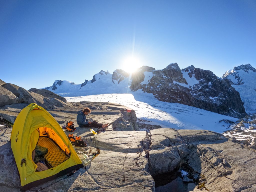 Schiera e Marazzi durante la loro traversata dello Hielo Norte
