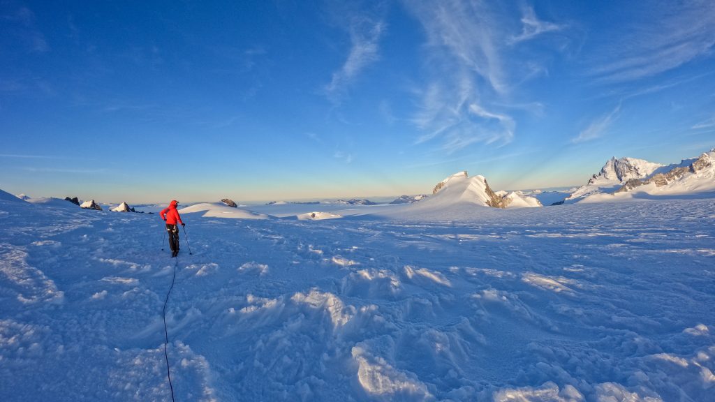 Schiera e Marazzi durante la loro traversata dello Hielo Norte