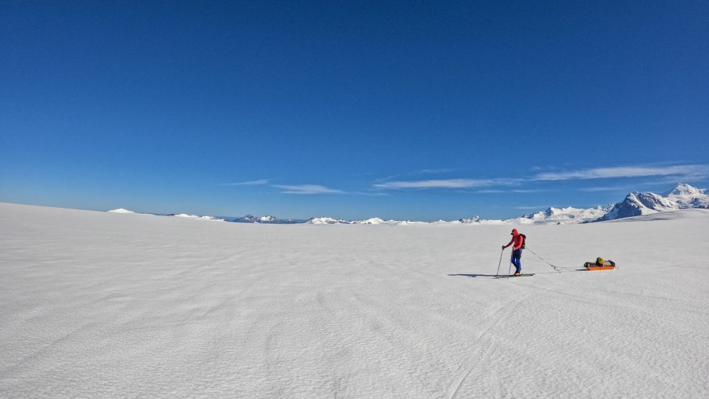 Schiera e Marazzi durante la loro traversata dello Hielo Norte