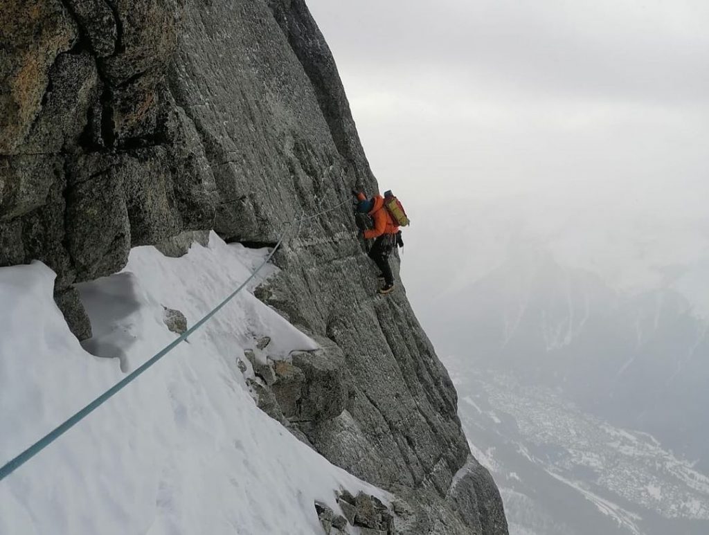 Durante la prima libera della Voie des Guides. Foto Instagram Tom Livingstone