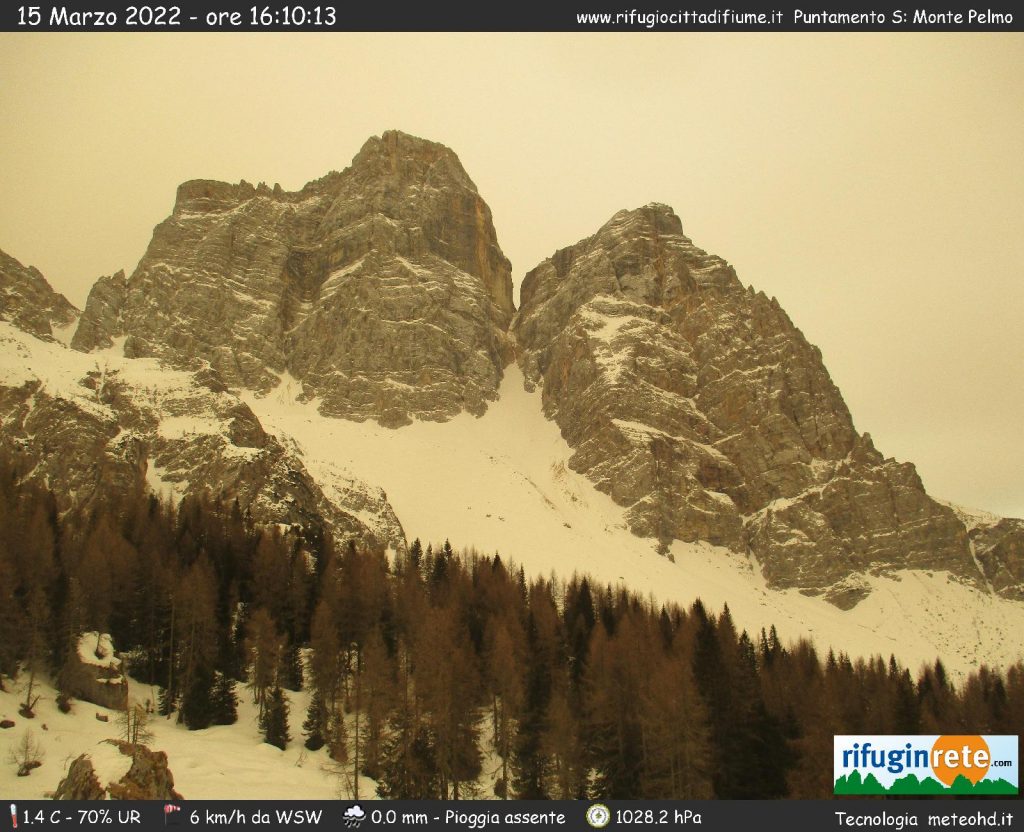 Foto FB Dolomiti Unesco Ph. Webcam Rifuginrete