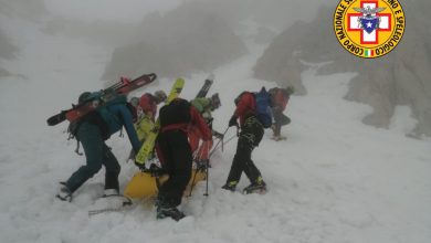 Photo of Scialpinista ferito sul Gran Sasso, soccorsi in azione tra nebbia e raffiche di vento