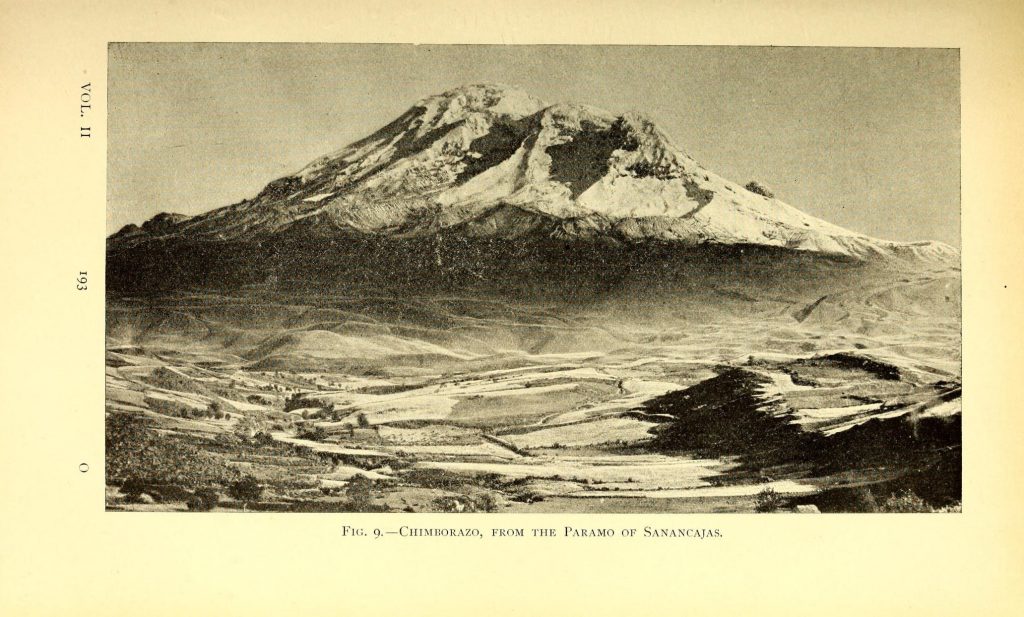 Immagine storica del Chimborazo. Foto Wikimedia Commons
