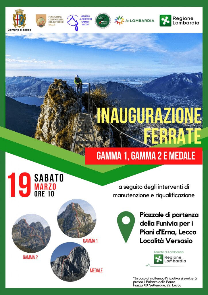 Inaugurazione delle ferrate lecchesi
