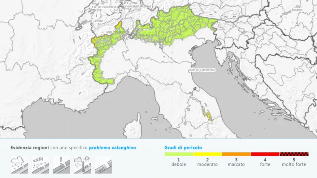 Anteprima bollettino sovraregionale - Sito AINEVA