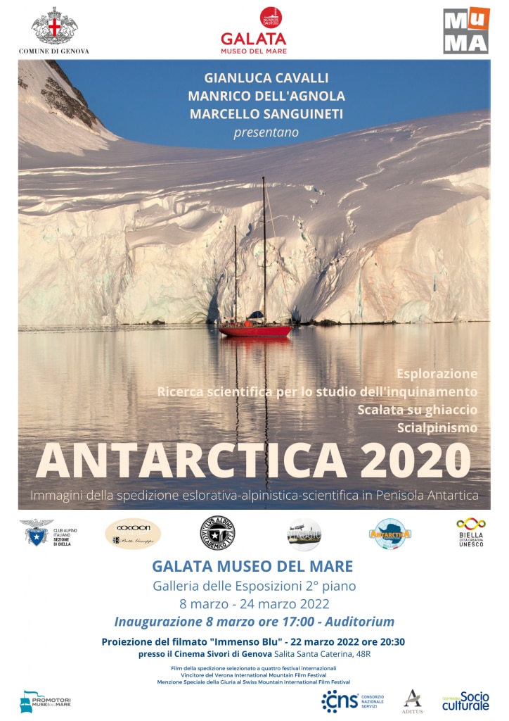 Locandina della mostra "Antarctica 2020"