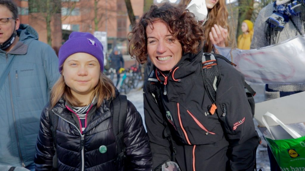 Paola Gianotti con Greta Thunberg. Foto archivio Paola Gianotti