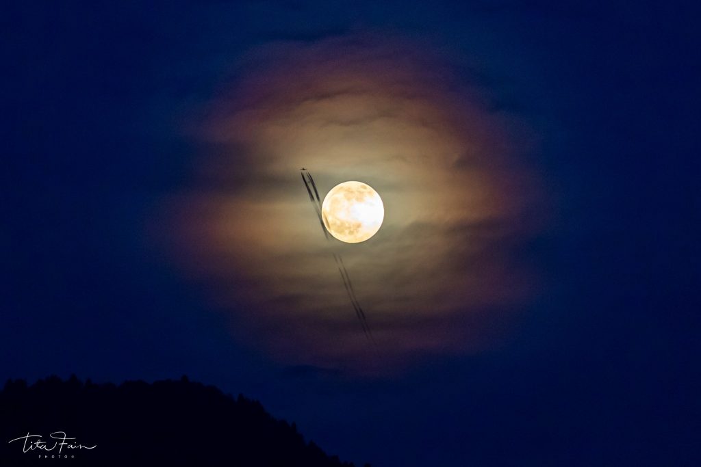 Luna piena sulla foresta del Cansiglio  - Foto Tita Lorenza  Fain