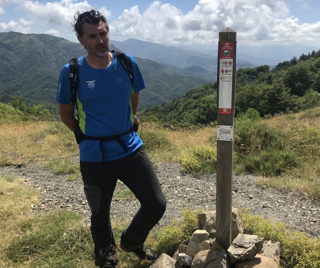 Antonio Montani sul Sentiero Italia Cai in Liguria