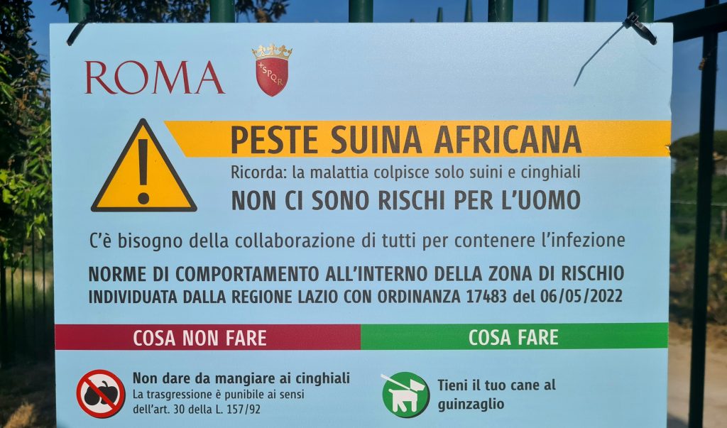 Cartello nel Parco di Monte Mario