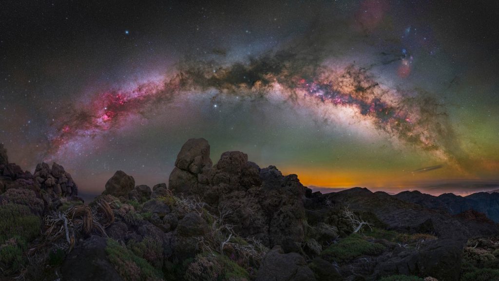 “Milky Way arch in the morning hours of spring” – Egor Goryachev. 
La Palma, Canary Islands – Spain