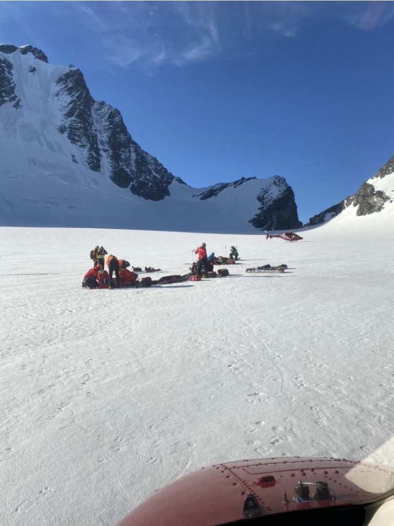 Intervento sul Grand Combin. Foto Air Zermatt