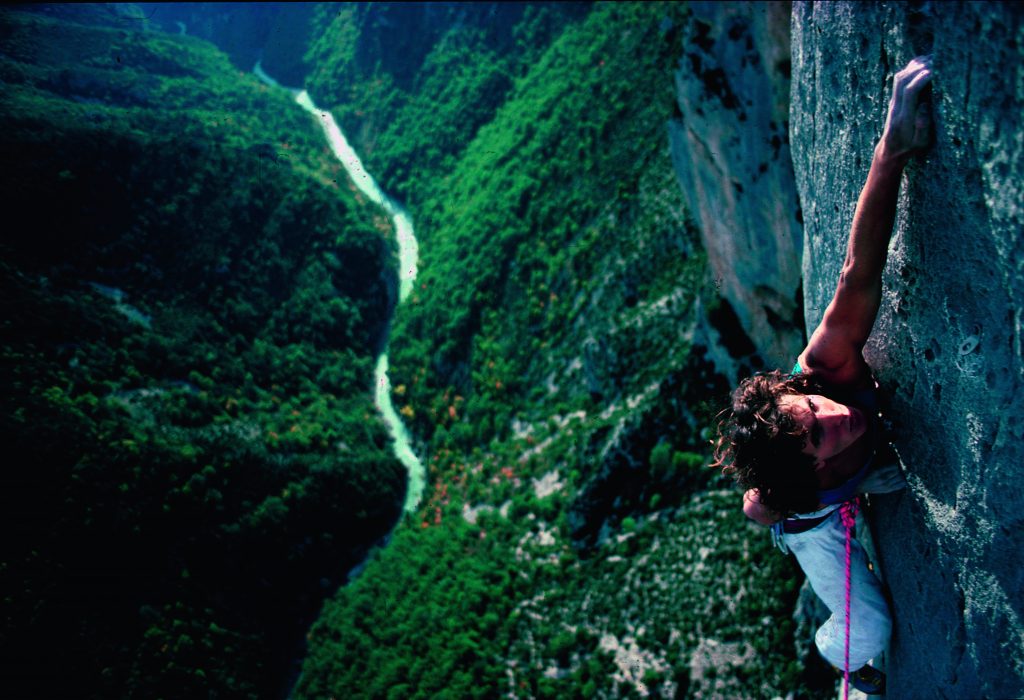 Stefan Glowacz, Free Climbing, Verdon. Foto Alamy