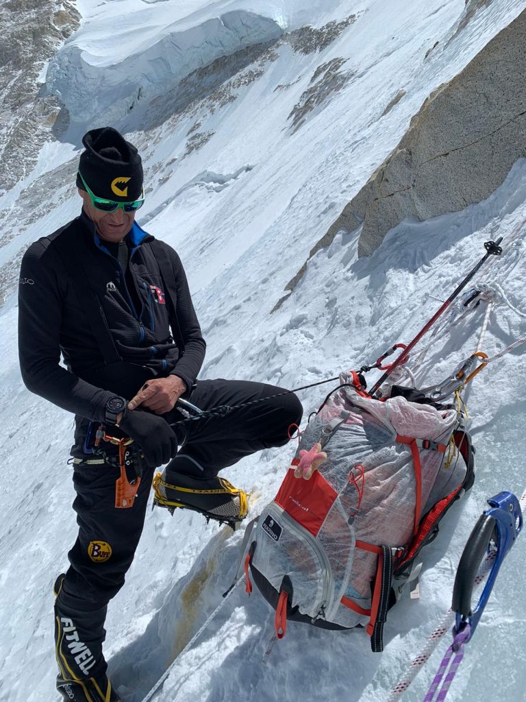 Silvio Mondinelli al Makalu. Foto Mondinelli-Manni