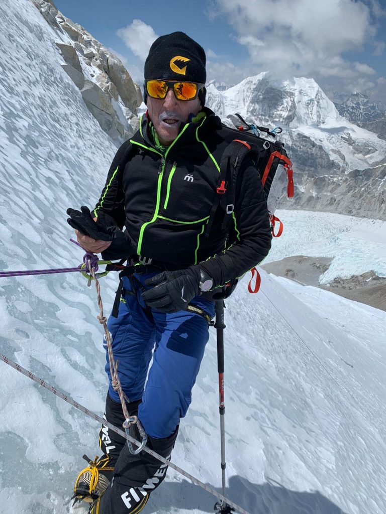 Roberto Manni al Makalu. Foto Mondinelli-Manni