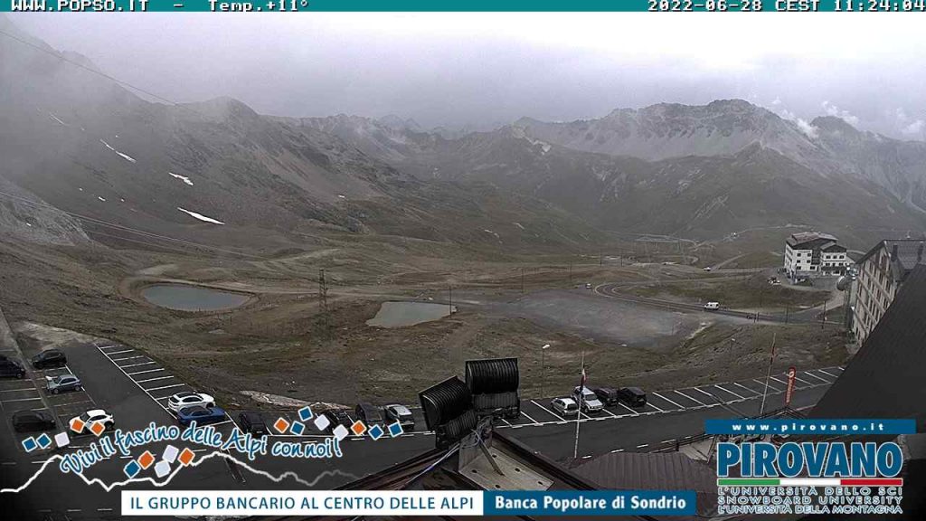 Webcam sulla Valle del Braulio verso Bormio (28.06.2022)