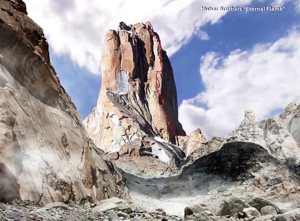 La via Eternal Flame. Foto fratelli Huber via Carlos Garranzo
