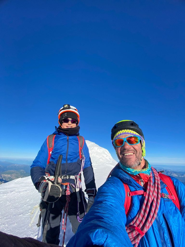 Federico e la sua guida sul Bianco - Foto Fabio Tomasi