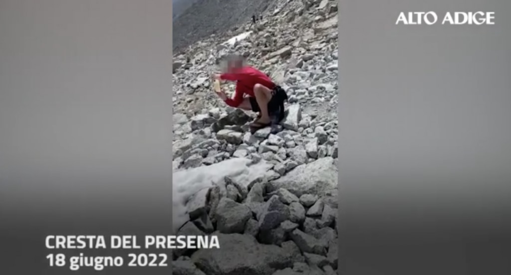 Screen da video quotidian Alto Adige ripreso il 18 giugno