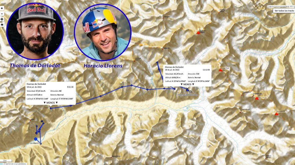 Il tracciato GPS sul Baltoro