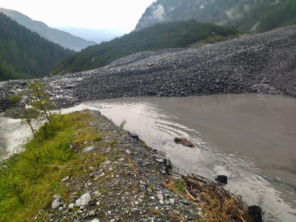 Detriti nel rio Trafoi - Foto FB Landesfeuerwehrverband Südtirol