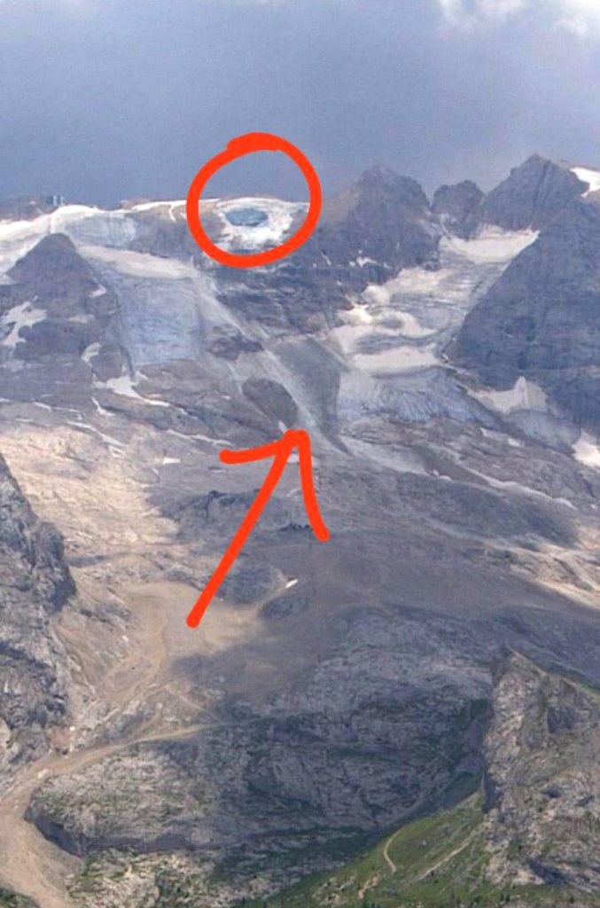 Marmolada. Foto CNSAS Veneto ANSA