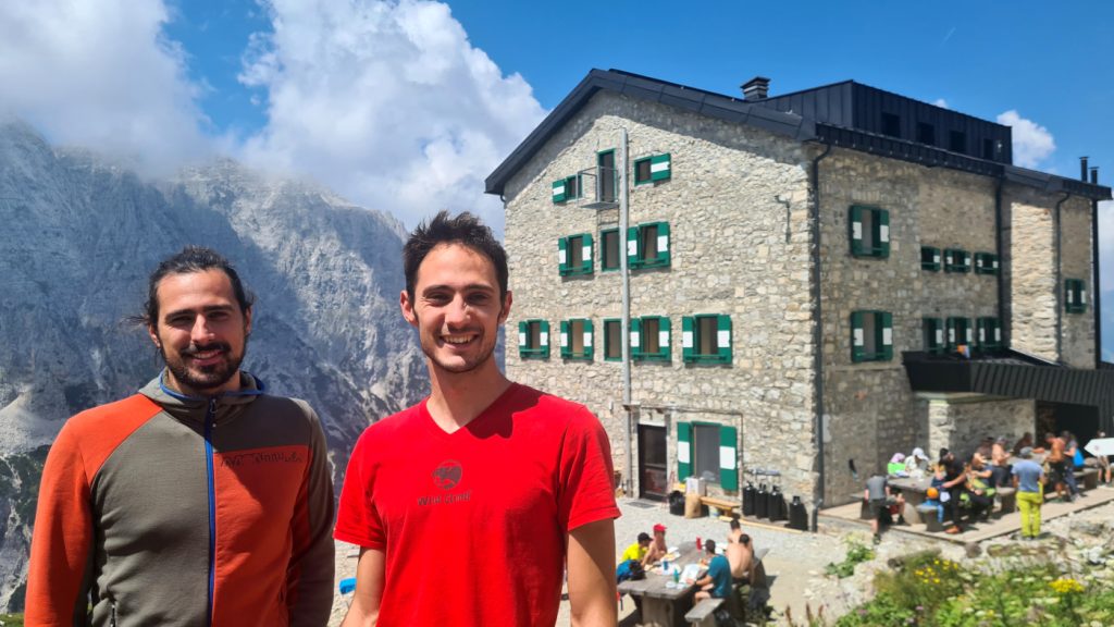 Michele e Gabriele Leonardi al riofugio Brentei