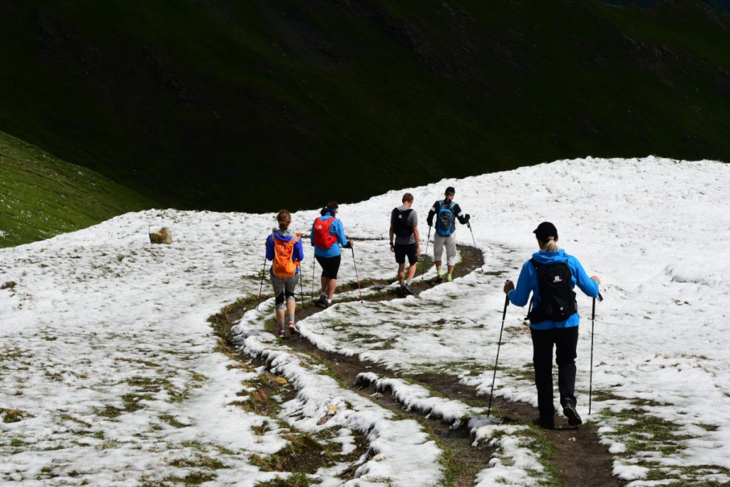 Discesa dal Col Champillon