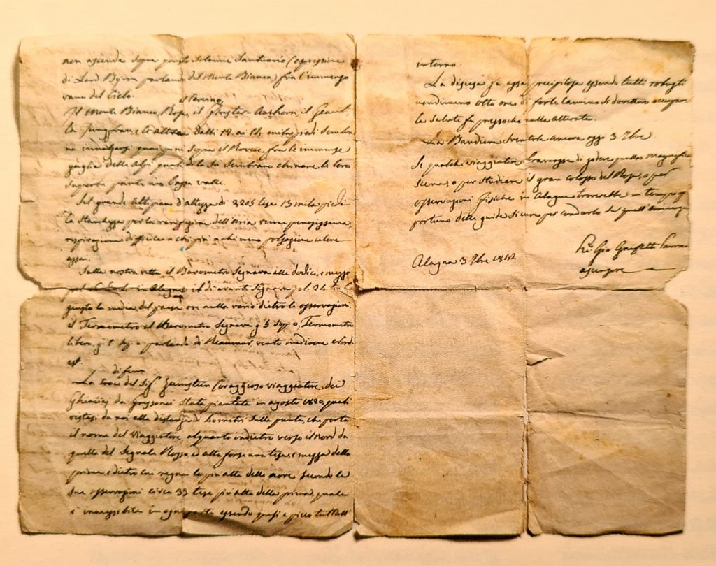 Il resoconto di Giovanni Gnifetti, oggi nell