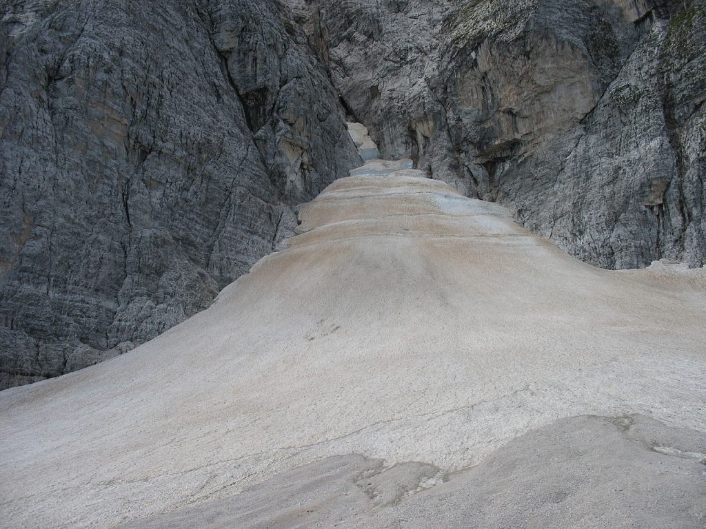 Ghiacciaio del Montasio 2014- Foto Wikimedia Commons @Mattiap78