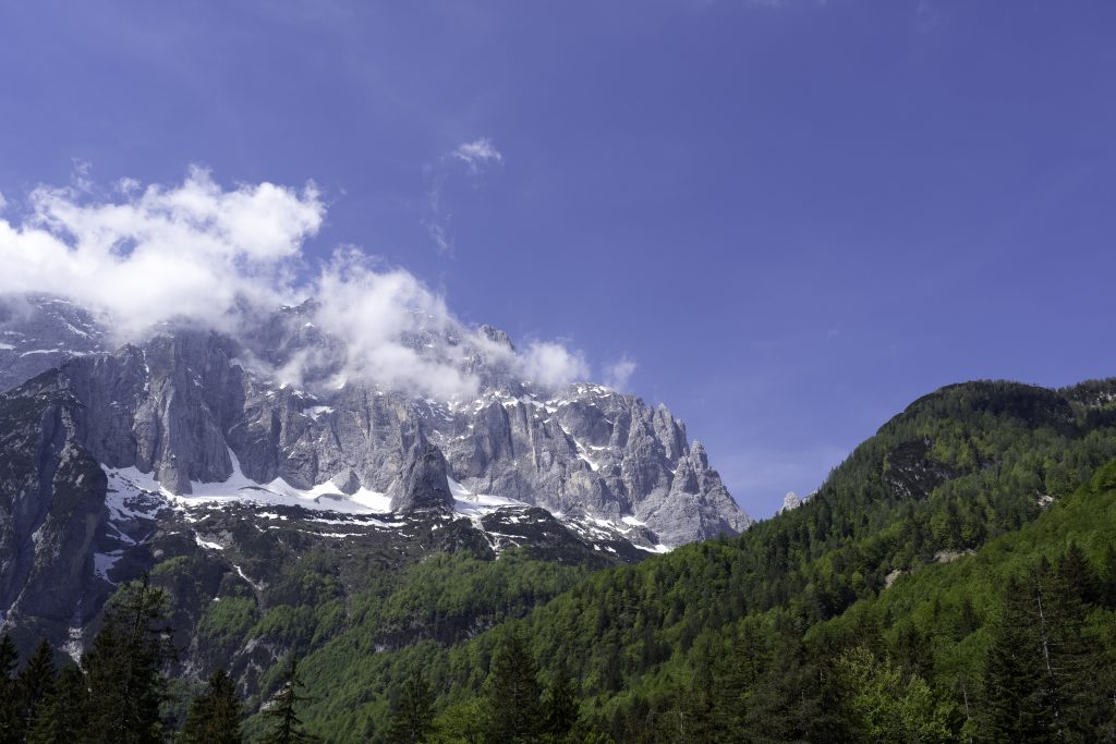 Andrea Pittini - Titolo: Boschi e rocce - Luogo: Val Saisera, Friuli-Venezia Giulia - Didascalia fornita dall’autore: Il monte Montasio e i colori del bosco.