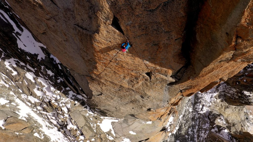 Filip Babicz nella parte alta della via, foto Vittorio Maggioni