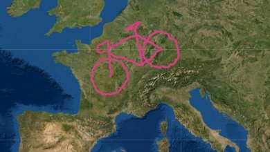 Photo of Un viaggio a pedali di oltre 7000 km per disegnare in GPS la più grande bici al mondo