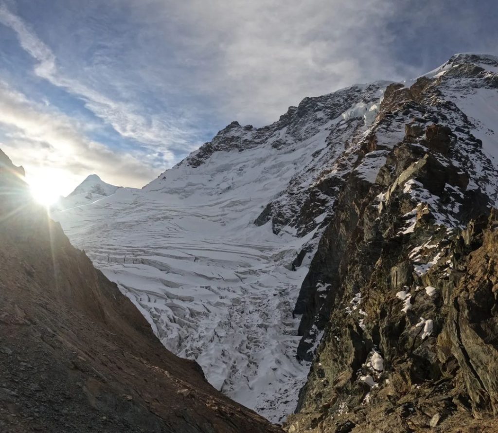Breithorn Centrale, parete nord, via "Essere o non essere". Foto Jerome Perruquet 