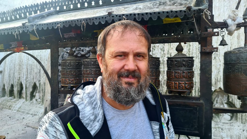 Vittore Verratti prima di lasciare Kathmandu