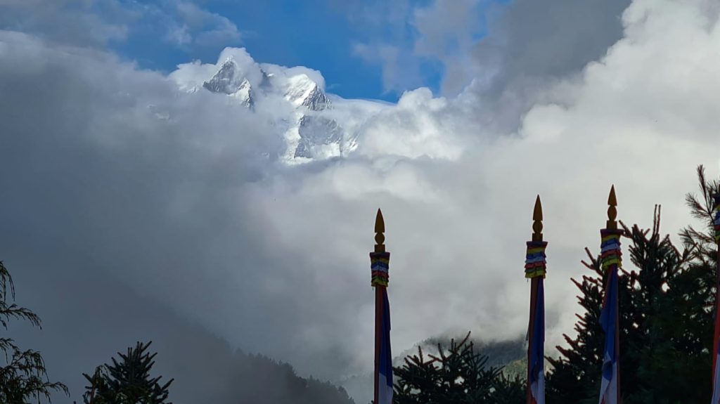 Il Lhotse e il Lhotse Shar dal belvedere di Namche