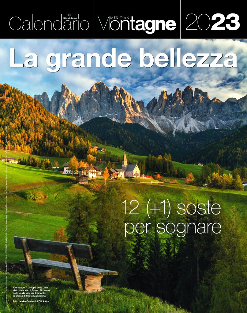 Il calendario 2023 di Meridiani Montagne 