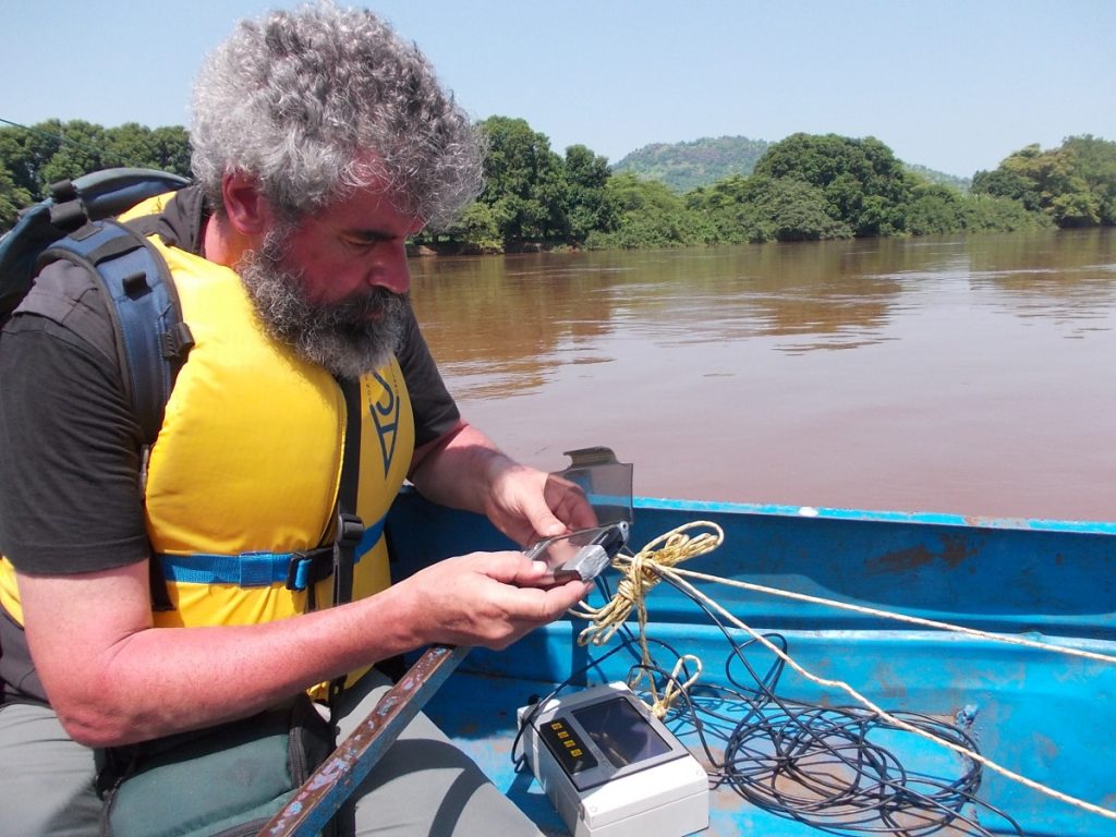 Andrea Tamburini, batimetria sul fiume Baro (Etiopia)
