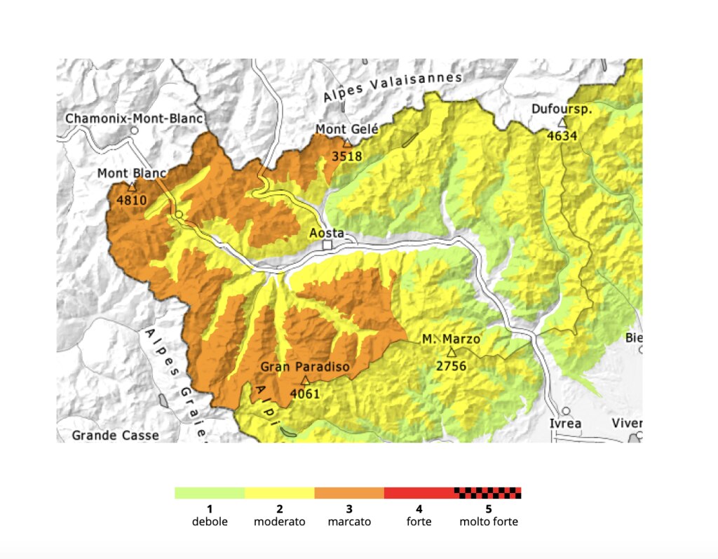 Esempio di bollettino di AINEVA.