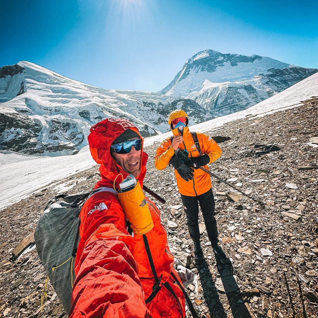 David Goettler e Herve Barmasse sul Dhaulagiri, gennaio 2023. Foto Hervé Barmasse