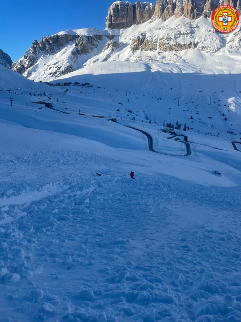 Valanga in Val di Fassa - Foto Soccorso Alpino e Speleologico Trentino