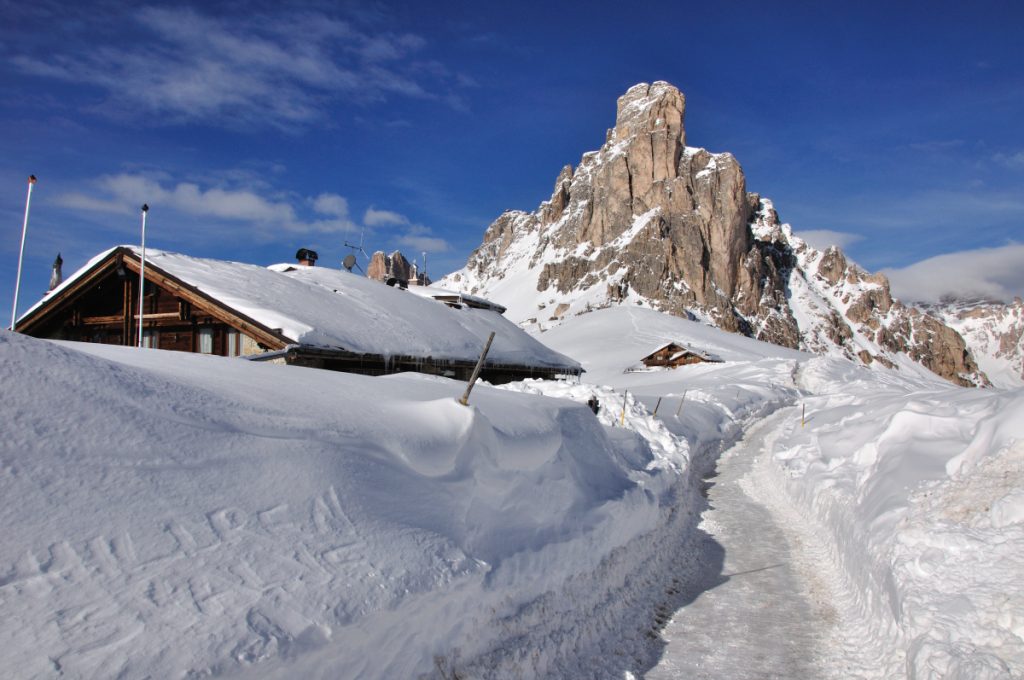 Gennaio 2014, neve abbondante a Passo Giau 