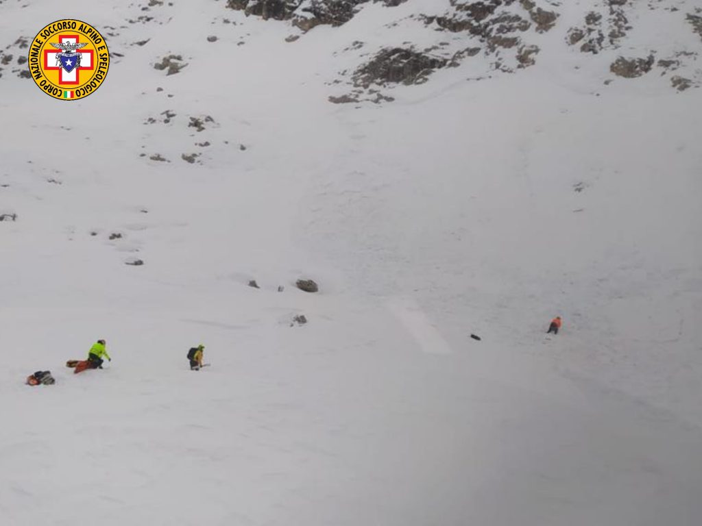 Valanga sotto il Rifugio Nuvolau - Foto Soccorso Alpino e Speleologico Veneto