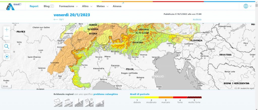 Bollettino AINEVA 20.01.2023
