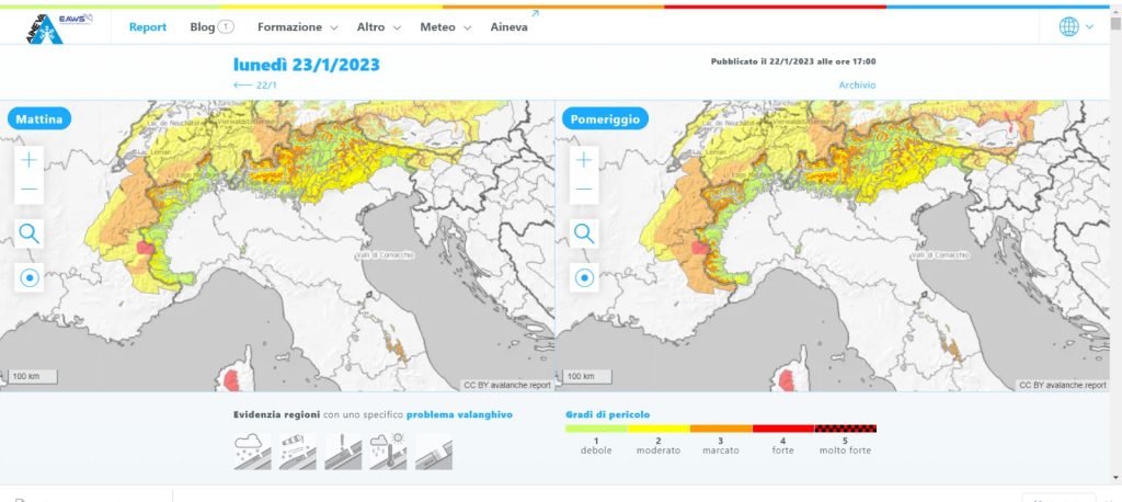 Bollettino AINEVA 23.01.2023