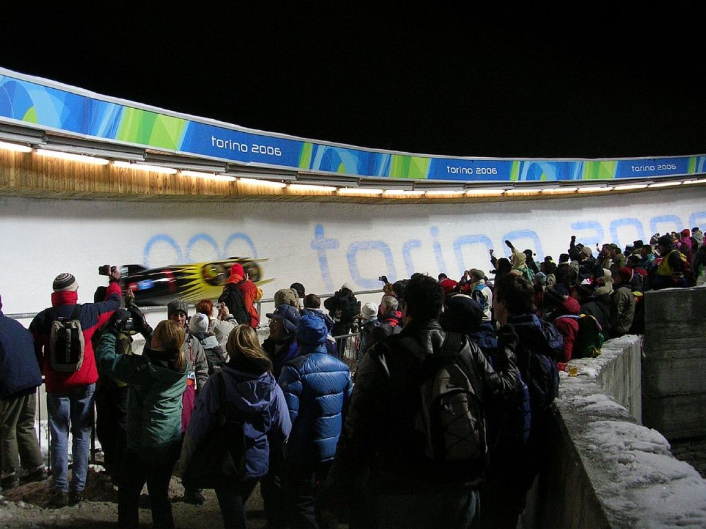 La pista da bob olimpica a Cesana - Foto Wikimedia Commons @Fulvio Spada